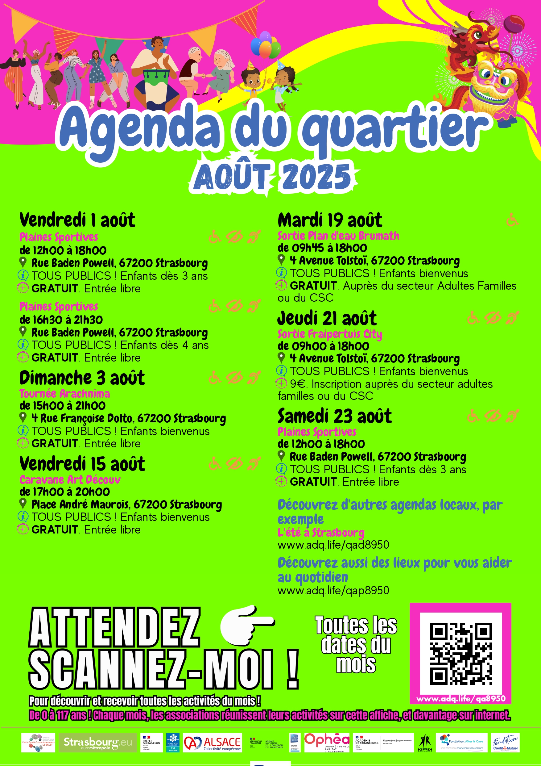 Les activités d’Août